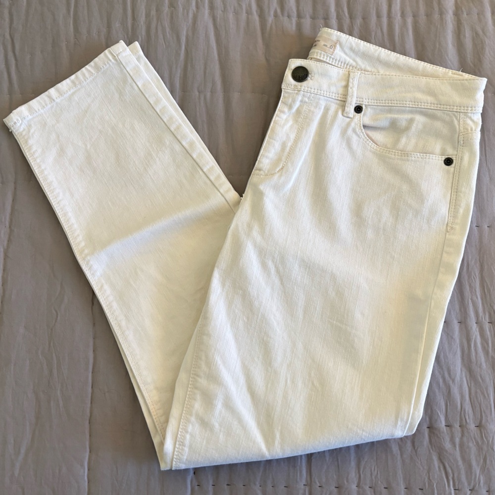 Cream Denim J. Jill Authentic Fit Slim Ankle Cream Denim Jeans Size 6